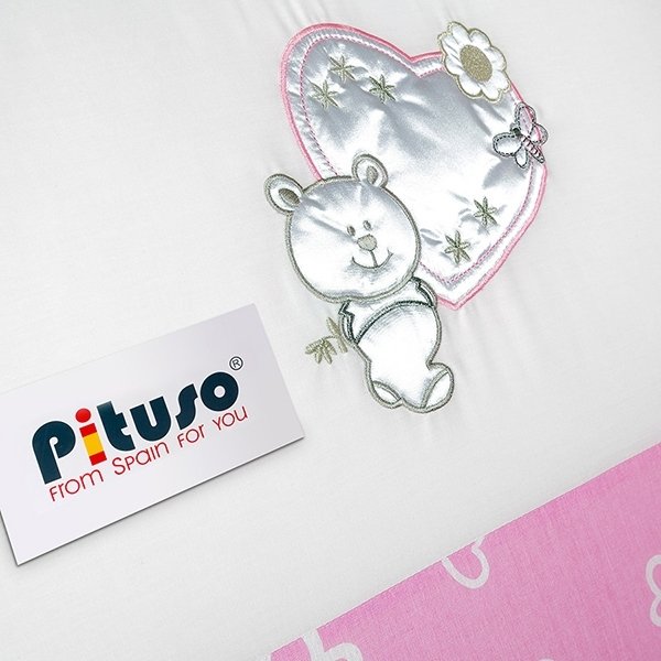 Комплект в кроватку Pituso Мишка с сердечком, 6 предметов фото 5