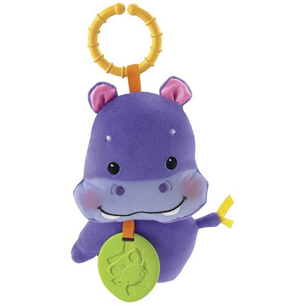 FP R9678 Мягкая успокаивающая погремушка-прорезыватель Fisher Price Бегемотик - Фото