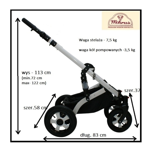 Детская коляска Mikrus Cruiser New 2 в 1 фото 13