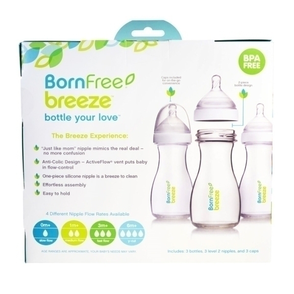 Набор бутылочек BornFree breeze (БонФри бриз) 48330 из пластика, 260 мл, 3 шт фото 1