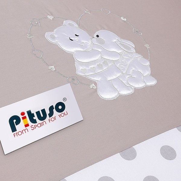 Комплект в кроватку Pituso Мишка + Зайка, 6 предметов фото 5