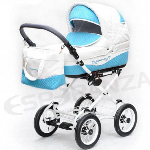 Фото Детская коляска Esperanza Classic Leatherette 3 в 1 кожа Цвет рамы - Бежевый поворотная, реальные фотографии клиентов | Коляски-Кроватки.Ру