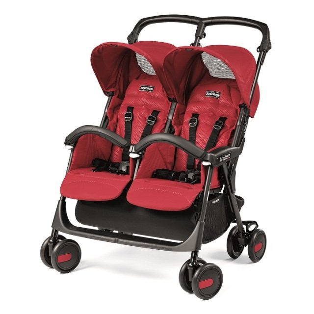 Фото Детская прогулочная кoляcкa для двойни Peg-Perego Aria Shopper Twin Classico, реальные фотографии клиентов | Коляски-Кроватки.Ру
