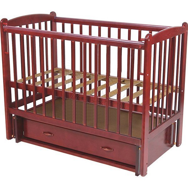 Детская кроватка Счастливый Малыш Кроха-2, поперечный маятник - Фото