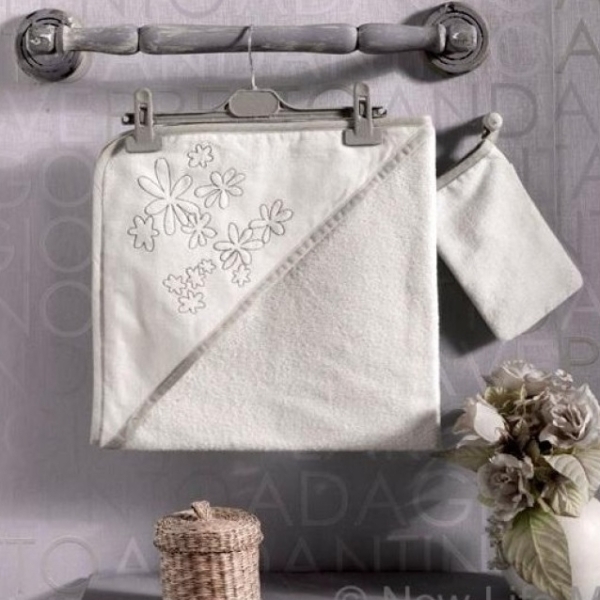 Фото Kidboo Комплект для купания: полотенце с уголком+варежка 75х75 см, реальные фотографии клиентов | Коляски-Кроватки.Ру