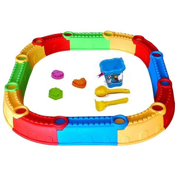 Песочница RT Стена Замка Kinderway разноцветная 112х192 см, 12 элементов арт. 01-119 фото 1