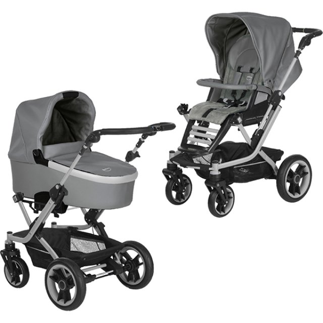 Детская коляска Teutonia Mistral S V4 Titanium Теутония Мистраль С В4 Титаниум 2 в 1 WHL3 HB с ручным тормозом - Фото