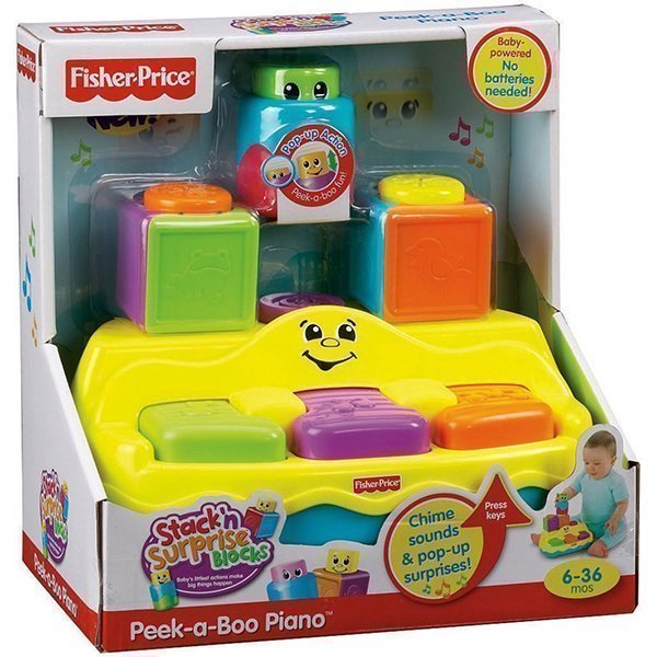 FP V6940 Кубики-локи с сюрпризами Fisher Price Веселое пианино фото 3