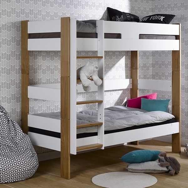 Двухъярусная кровать Junior Provence Scandi 90x190 (Blanc/Chêne) Двухъярусная кровать Junior Provence Scandi 90x190 (Blanc/Chêne) - Фото