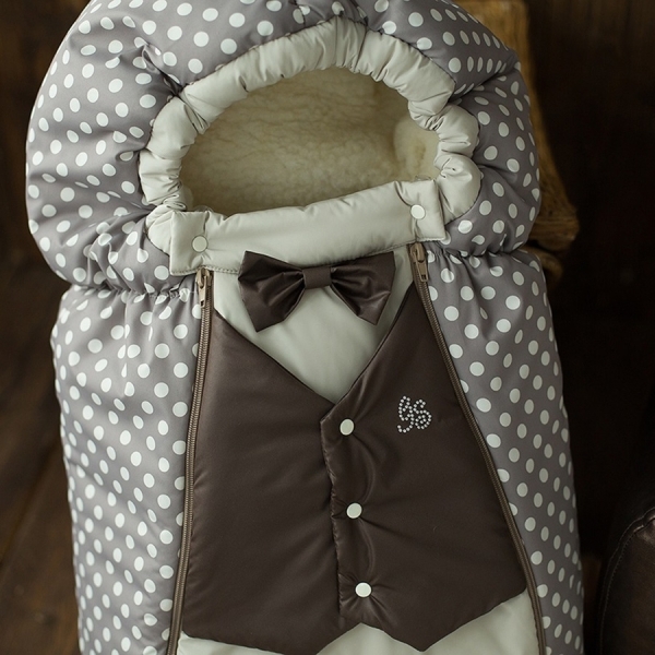 Зимний комплект на выписку GulSara Горох 7 предметов фото 1