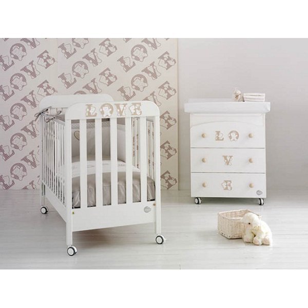 Пеленальный комод с ванночкой Baby Expert Love фото 1