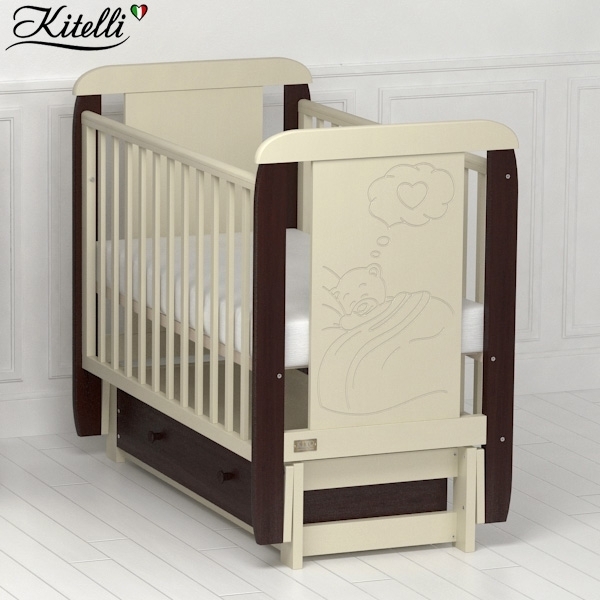 Фото Детская кроватка Kitelli (Kito) Amore, продольный маятник, реальные фотографии клиентов | Коляски-Кроватки.Ру