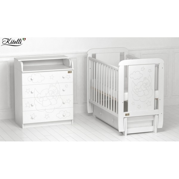 Детская кроватка Kitelli (Kito) Orsetto, продольный маятник фото 3