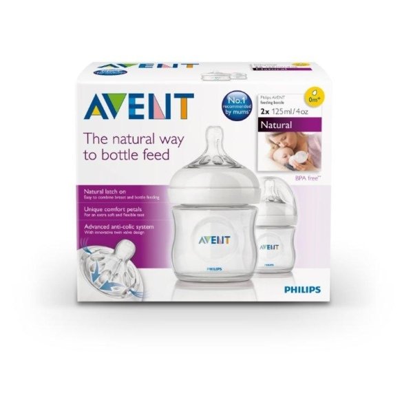 86485 Набор из 2-х бутылочек Avent Natural PP 125 мл SCF690/27 фото 1