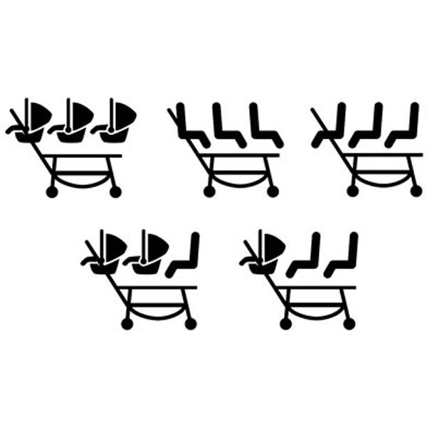 Детская прогулочная коляска для тройни Peg-Perego Triplette Pop-Up фото 3