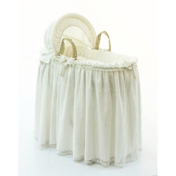 Плетёная корзина Funnababy Premium Baby White с капюшоном - Фото