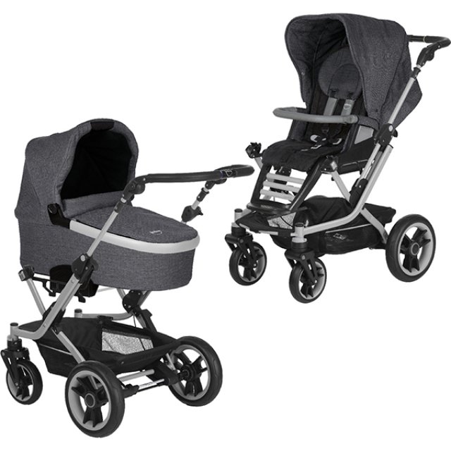 Детская коляска Teutonia Mistral S V4 Titanium Теутония Мистраль С В4 Титаниум 2 в 1 WHL3 - Фото