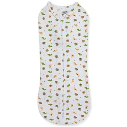 70010 Summer Infant Конверт для пеленания новорожденных на молнии Swaddlepod размер S Белый с животными