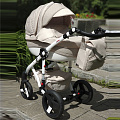 Детская коляска BeBe-Mobile Movo R 2 в 1, ткань+эко-кожа (368S
						
					) — Фото