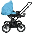 Детская коляска Jedo Classic Bartatina Alu Plus EX 2 в 1, эко-кожа, амортизация на ремнях, черное шасси - Фото