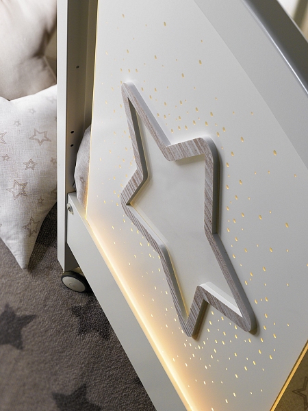 Детская кроватка Erbesi Star LED фото 7