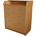 Пеленальный комод Соня 80/5, ЛДСП (Вишня
						
					) — Фото