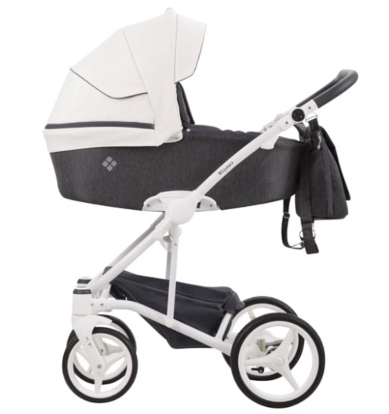 Детская коляска Bebetto Torino 2 в 1 на белой раме фото 3