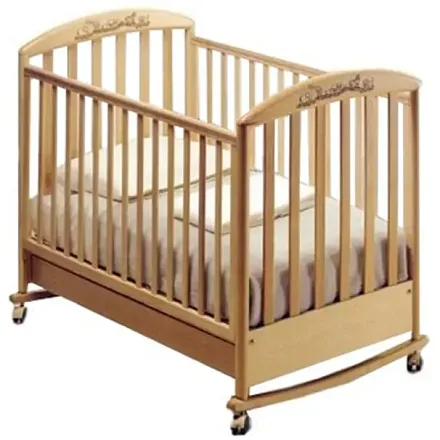Детская кроватка Pali Zoo 65х125, полозья/ящик