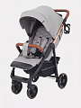 Детская прогулочная коляска Mowbaby Ride 2022 на золотой раме (Beige
						
					) — Фото