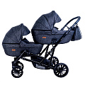 Детская коляска для двойни Ray Ultra Duo 2 в 1 (12 графитовый лен
						
					) — Фото
