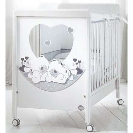 Детская кроватка Baby Expert Carezza колесо, ящик