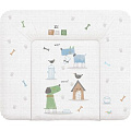Матрац пеленальный Ceba Baby Себа Беби 70*85 см мягкий на комод (My Dog blue green W-134-073-003
						
					) — Фото