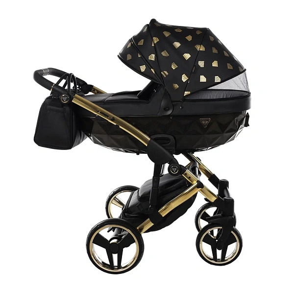 Детская коляска Junama Glow V2 3 в 1 на золотой раме фото 4
