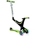 Трехколесный самокат Globber EVO 5 в 1 со светящимися колесами (Зеленый) — Фото