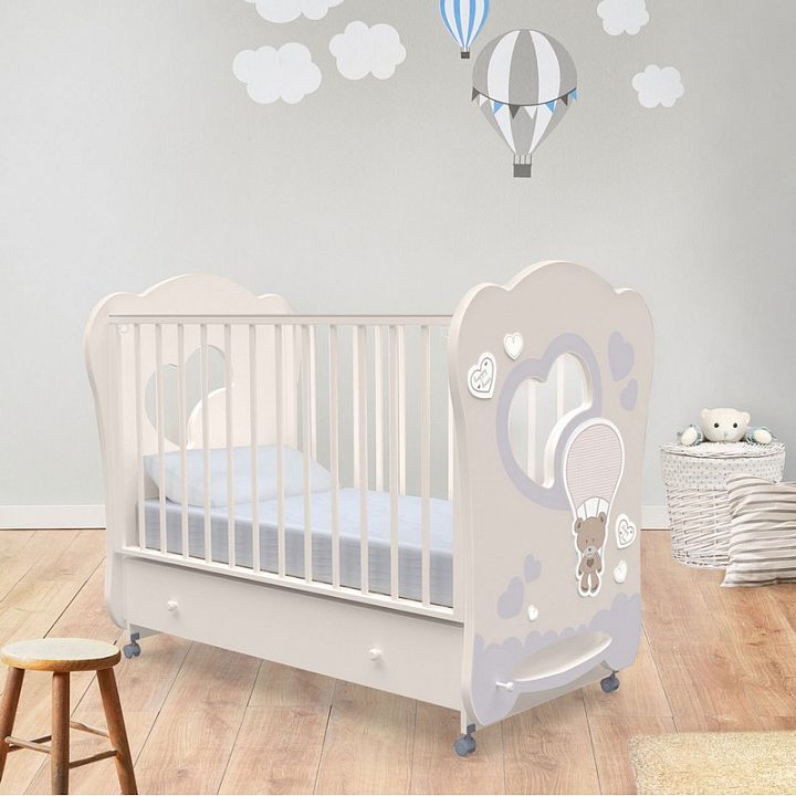 Детская кроватка Nuovita Stanzione Cute Bear Swing, поперечный маятник — как выглядит в жизни