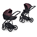 Детская коляска Riko Basic Pacco 2 в 1 (01 Plum (сливовый-черный)
						
					) — Фото