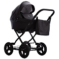 Детская коляска Aroteam Teramo Prima  2 в 1 (05 черная кожа
						
					) — Фото