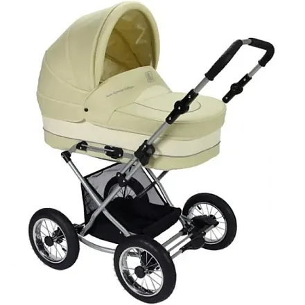 Детская коляска Jedo Classic Bartatina Plus EX 2 в 1, экокожа, амортизация на ремнях