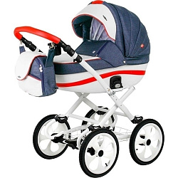 Детская коляска BeBe-Mobile Ines R 2 в 1, ткань+эко-кожа