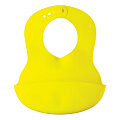 Нагрудник пластиковый детский Happy Baby Baby Plastik Bib (16000) (Lime) — Фото