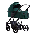 Детская коляска Bebetto Flavio 2 в 1 на черной раме (12 изумрудный
						
					) — Фото