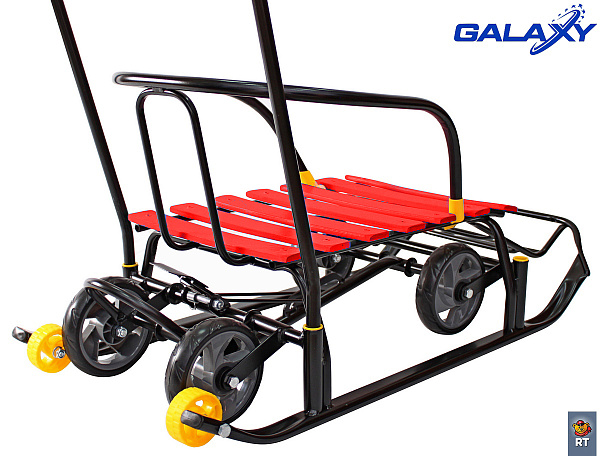 Снегомобиль Snow Galaxy Black Auto на больших мягких колесах фото 3