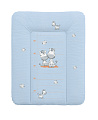 Мягкий пеленальный матрац Ceba Baby на комод 70 x 50 см (W-143-002-160 Zebra Blue) — Фото