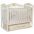 Детская кроватка Кедр Helen 5, универсальный маятник (Слоновая кость
						
					) — Фото