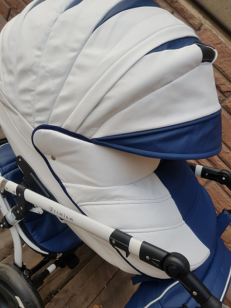 Детская коляска Mikrus Cruiser Premium 3 в 1, 100% эко-кожа фото 2