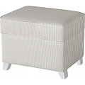 Пуфик с ящиком Micuna Foot Rest (Grey Stripes / Ножки White) — Фото