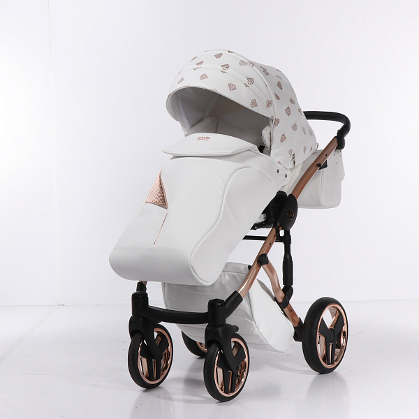 Детская коляска Junama Diamond Glow 2 в 1, эко кожа фото 14