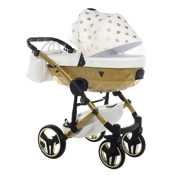 Детская коляска Junama Glow V2 2 в 1 на золотой раме фото 3