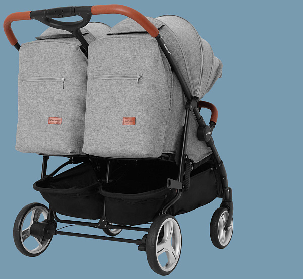 Детская прогулочная коляска для двойни Carrello Connect CRL-5502/1 с переноской фото 2