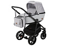 Детская коляска BeBe-Mobile Gusto 3 в 1, ткань+эко-кожа (GU26 Св.серый+серая перф.кожа
						
					) — Фото